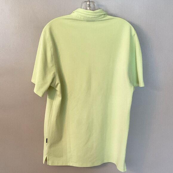 AG GREEN LABEL MENS LARGE LIME GREEN SHORT SLEEVE POLO SHIRT - Picture 3 of 7